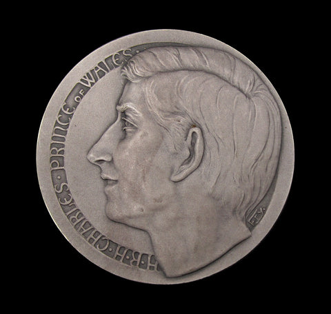 1969 Prince of Wales Investiture 52mm Silver Medal - By Fey