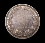 1914 British Institute Of Certified Carpenters 46mm Silver Medal