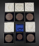 1900-1905 University Of Glasgow Set Of 6 x Medical Award Medals - Cased