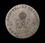 1947 George VI Visit To South Africa 38mm Silver Medal - By Royal Mint