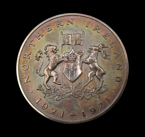 1971 Northern Ireland Parliament 50th Anniversary 45mm Silver Medal
