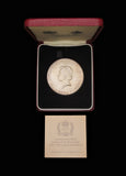 1977 Elizabeth II Silver Jubilee 57mm Silver Medal - By Durbin