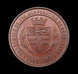 1902 Edward VII Coronation Rochester 38mm Bronze Medal - By Willis