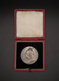 1897 Diamond Jubilee Silvered Bronze 38mm Cased Medal - By Heaton