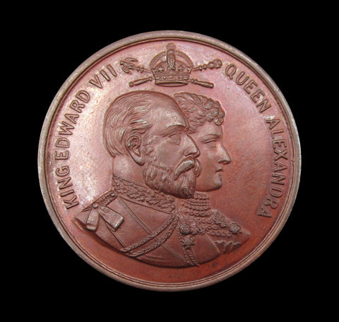 1902 Edward VII Coronation Rochester 38mm Bronze Medal - By Willis