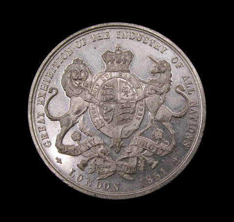 1851 Great Exhibition 38mm Medal By Taylor - With Original Sheet