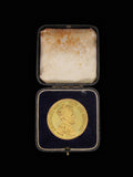 1937 Edward VIII Coronation 39mm Gilt Bronze Medal - Cased