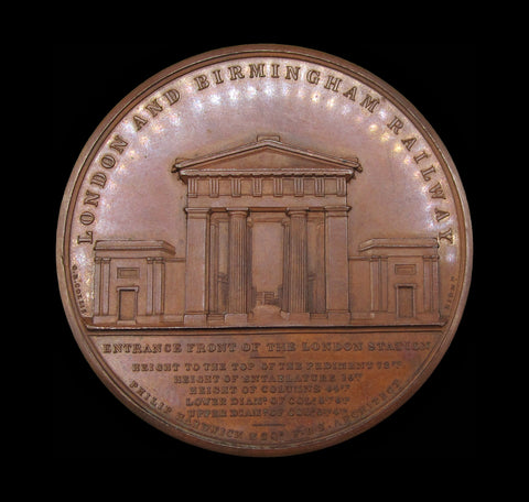 1838 London & Birmingham Railway 74mm Medal - By Collis