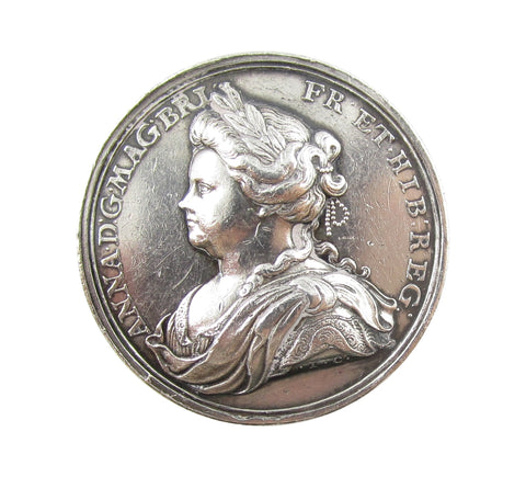 1713 Peace Of Utrecht 35mm Silver Medal - By Croker