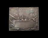 France c.1905 City of Dieppe Silver Plaque - By Delpeche
