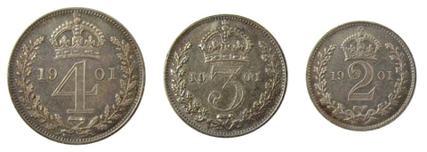 Victoria 1901 Partial Maundy Set