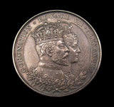 1902 Edward VII Coronation Kettering 39mm Silver Medal - By Vaughton