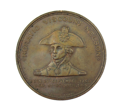 1897 Lord Nelson's Flagship Foudroyant 37mm Copper Medal