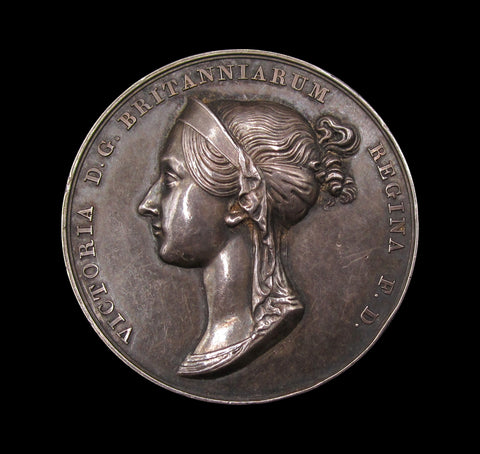 1838 Coronation Of Victoria Official 36mm Silver Medal - By Pistrucci