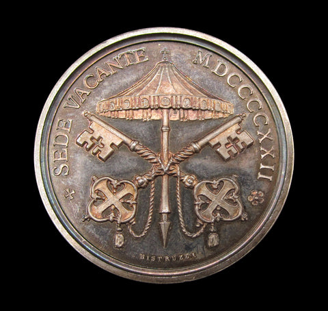 Italy Papal States 1922 Cardinal Pietro Gasparri  39mm Silver Medal - By Mistruzzi