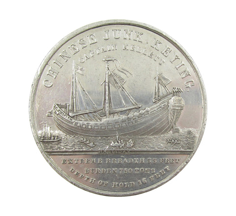 1848 Voyage Of The Junk Keying Captain Kellett 45mm Medal - By Halliday