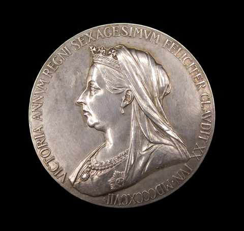 1897 Victoria Diamond Jubilee 56mm Silver Medal - Cased
