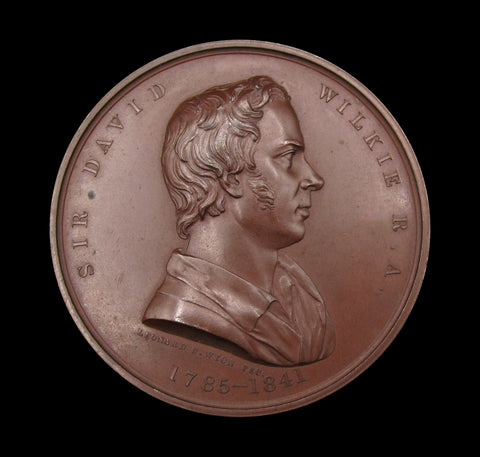1861 David Wilkie Art Union Of London 55mm Medal - By Wyon
