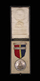 1923 Royal Marines Rifle Association 39mm Silver Medal - Cased