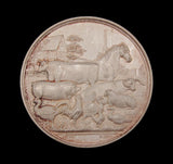 1864 Derbyshire Agricultural Society 54mm Silver Medal - By Ottley