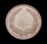 1864 Derbyshire Agricultural Society 54mm Silver Medal - By Ottley