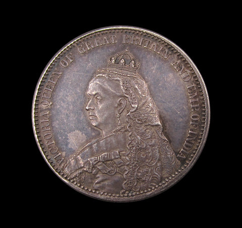 1898 Queen Victoria & Otto von Bismarck 30mm Silver Medal - By Lauer