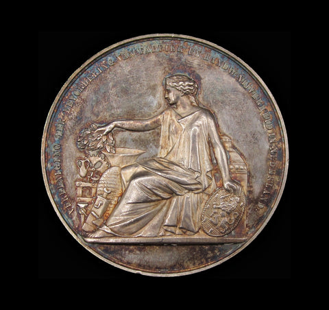 Netherlands 1869 Amsterdam International Exposition 52mm Silver Medal