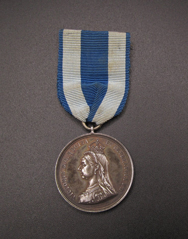1897 Victoria Diamond Jubilee Silver Medal On Ribbon - By Emptmeyer