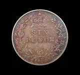 Victoria 1893 Proof Sixpence - nFDC