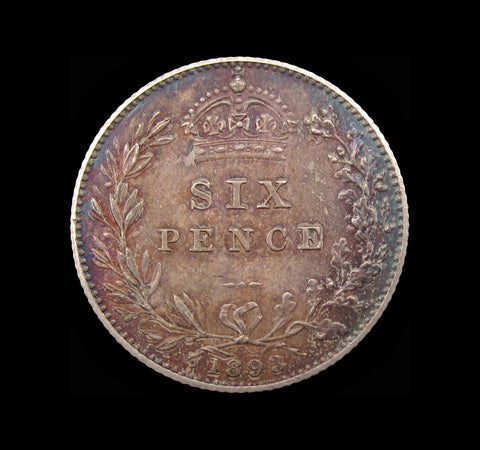 Victoria 1893 Proof Sixpence - nFDC