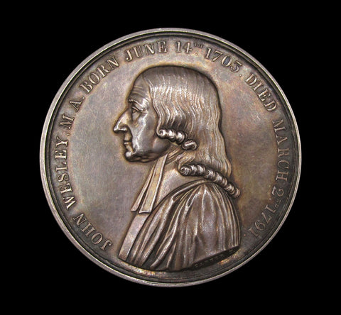 1839 Centenary Of Wesleyan Methodism 48mm Silver Medal - By Carter