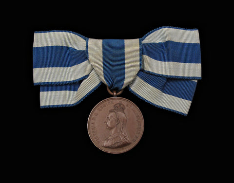 1897 Victoria Diamond Jubilee Bronze Medal On Ribbon By Emptmeyer - Cased
