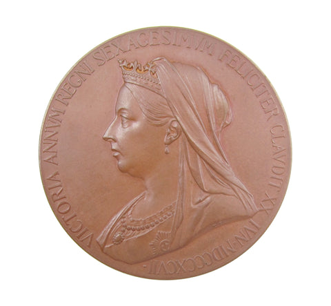 1897 Victoria Diamond Jubilee 56mm Bronze Medal - Cased