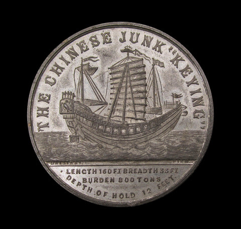 1848 Voyage Of The Junk Keying 45mm Medal - By Halliday