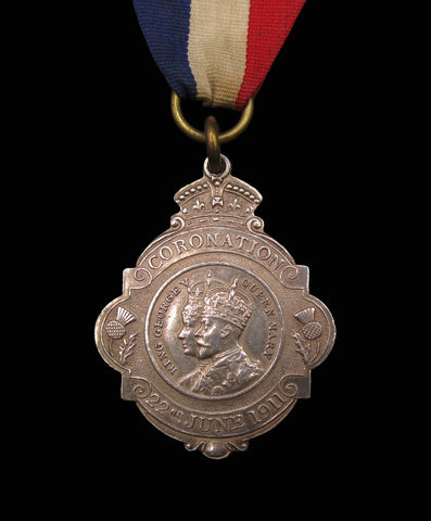 1911 George V Coronation Glasgow Celebrations Silver Medal - By Moore
