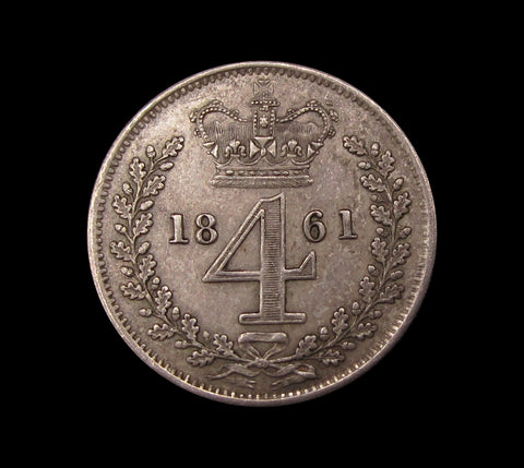 Victoria 1861 Maundy Fourpence - NEF