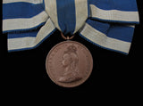 1897 Victoria Diamond Jubilee Bronze Medal On Ribbon By Emptmeyer - Cased