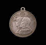1902 Edward VII Coronation East Ham London 24mm Silver Medal