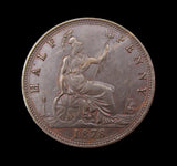 Victoria 1878 Halfpenny - Freeman 334 - EF