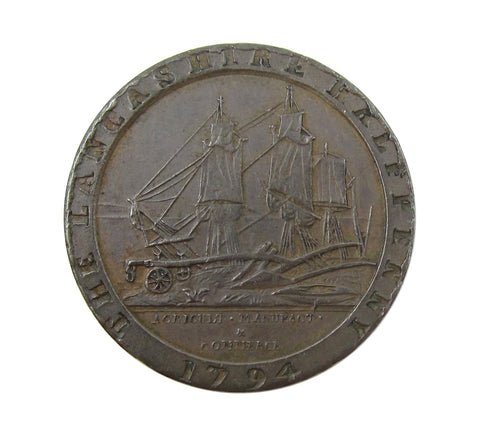 1794 Lancashire Daniel Eccleston Halfpenny Token - DH58