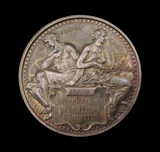 1885 International Inventions Exhibition 45mm Silver Medal - By Wyon