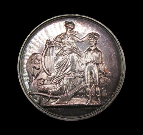 1845 Royal Agricultural Improvement Society of Ireland 45mm Silver Medal