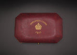 George V 1911 8 Coin Cased Proof Set - Halfcrown to Maundy - FDC