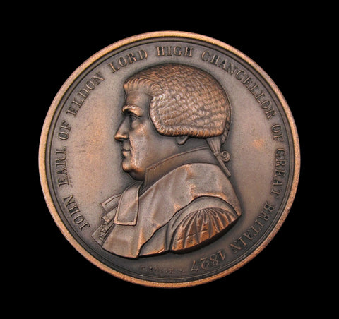 1827 Earl of Eldon Lord Chancellor 48mm Medal - By Voigt