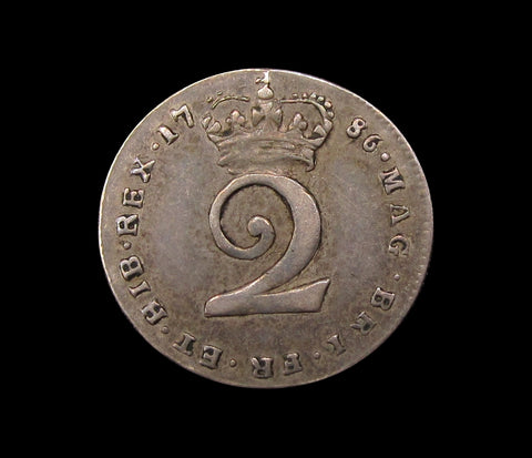 George III 1786 Maundy Twopence - VF