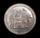 1838 Coronation Map Of British Isles 64mm Medal - By Davis