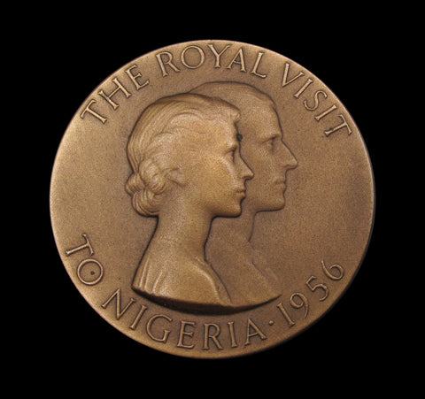 1956 Royal Visit to Nigeria 39mm Medal - By Gillick