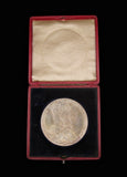 1902 Edward VII Coronation 55mm Silver Medal - Cased