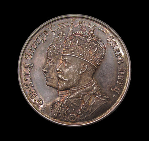 1911 Coronation Gerhartz & Co Bradford 38mm Silver Medal