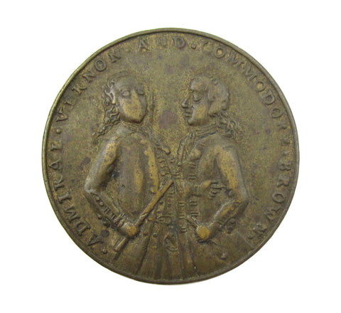 1739 Admiral Vernon & Commodore Brown Portobello 37mm Medal